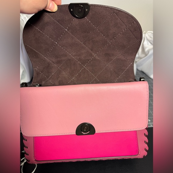 Coach Upcrafted Dreamer Shoulder Bag In Colorblock With Whipstitch & Quilting - Picture 5 of 15